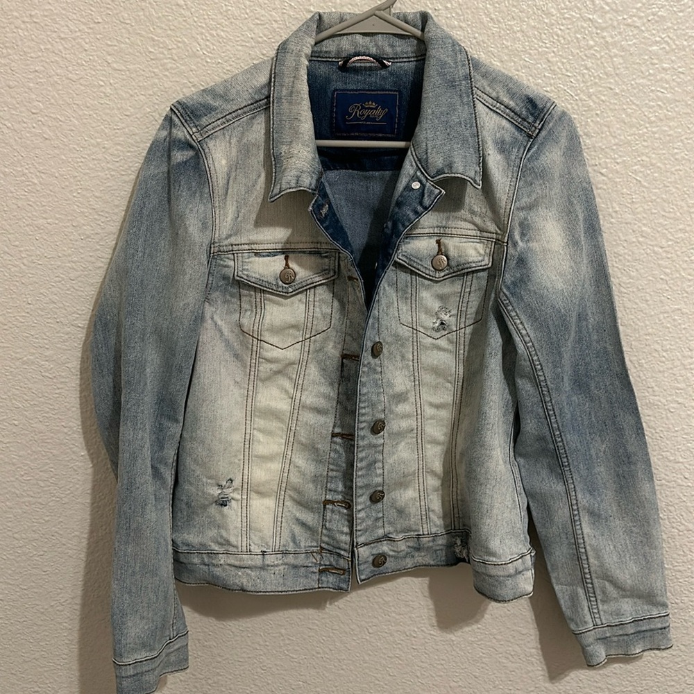 Royalty For Me denim jacket. Size L.